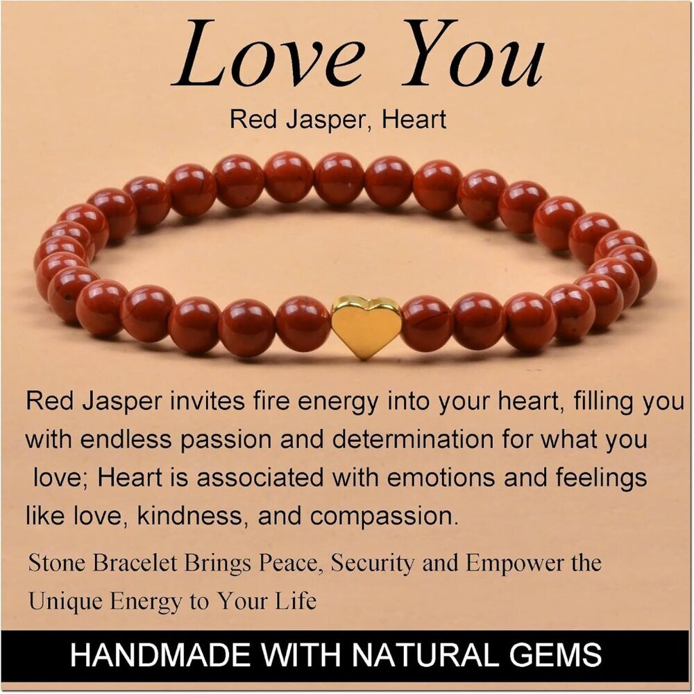 Handmade Yoga Stretch Elastic Bracelet Natural Stone Crystal Healing Power Energ